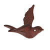 Charming Set of 5 Coastal Coral Color Cast Iron Flying Birds Wall Sculptures Additional image