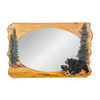 Rustic Bear Wood Wall Mirror Lodge Cabin Wildlife Brown Hanging Decor Main image