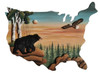 Walking Bear & Eagle Wall Art – 32" x 22" Decor Main image