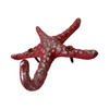 Set of 3 Cast Iron Coral Starfish Decorative Wall Hooks Hangers 4 Inches Additional image