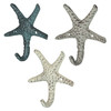 Set of 3 Cast Iron Nautical Starfish Decorative Wall Hooks Hangers 4 Inches Additional image
