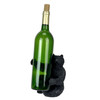 Black Bear Wine Bottle Holder Resin Decor, Rustic Cabin Gift & Tabletop Accent Additional image