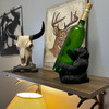 Black Bear Wine Bottle Holder Resin Decor, Rustic Cabin Gift & Tabletop Accent Lifestyle image 3