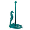 Seahorse Cast Iron Paper Towel Holder - Elegant 13” Tall Nautical Style Decor Additional image