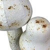 Set of 2 White Metal Mushrooms, 9" & 16" Garden Indoor Outdoor Décor Additional image