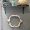 Replica Shark Jaw Wall Sculpture Resin Coastal Nautical Decor 16" Off-White Art Lifestyle image 2