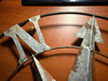 Distressed Galvanized Zinc Finish Compass Metal Wall Hanging 24 Inch Diameter Image of main defect
