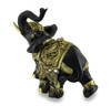 Exotic Black and Gold Finish Trunk Up Thai Elephant Statue Additional image
