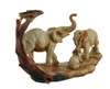 Elephant Family Safari Carved Wood Look Decorative Statue Additional image