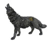 Cool Steampunk Style Howling Gray Wolf Statue Additional image