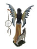 Una and Tala The Native American Dream Fairy and White Wolf Statue Additional image