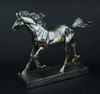 Steam Stallion Metallic Silver Running Steampunk Horse Statue Additional image