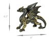 Metallic Silver and Gold Gothic Steampunk Dragon Statue Additional image