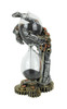 Creepy Steampunk Mechanical Skeleton Hand Metallic Finish Hourglass Sand Timer Main image