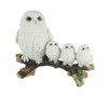 Lifelike Snowy Owl and Chicks Tabletop Statue Mother and Children Figure Main image