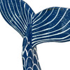 Navy Blue Wood Mermaid Tail Sculpture 13.75" Nautical Coastal Decor Art Additional image