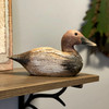 Rustic Hand-Carved Wooden Duck Decoy 9.5" Vintage Folk Art Mallard Statue Decor Lifestyle image 2