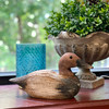 Rustic Hand-Carved Wooden Duck Decoy 9.5" Vintage Folk Art Mallard Statue Decor Lifestyle image 5