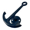 Set of 3 Navy Cast Iron Anchor Wall Hooks Nautical Coat Towel Hat Hangers Décor Additional image