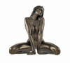 Bronzed Nude Female Statue Sultry Seated Pose Additional image