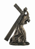 Bronzed Jesus on the Way to Calvary Statue Additional image