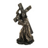 Bronzed Jesus on the Way to Calvary Statue Additional image