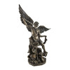 Bronzed St. Michael Defeating Lucifer Statue 10 In. Additional image