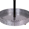 16-Inch High Galvanized Metal Two-Tier Rustic Round Tray Stand Additional image