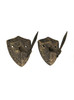 Antique Bronze Finish Sword & Shield Decorative Hooks Set of 2 3.5x3x4 inches Main image