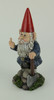 You Dig? - Grumpy Garden Gnome Digging with Shovel Flipping The Bird Statue Additional image