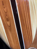 Striped Wooden Surfboard Wall Hanging 39 inch Image of defect