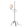 Black Wrought Iron Heart Top Adjustable Floor Lamp with Shade, 57 in Tall Main image