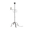 Black Wrought Iron Adjustable Floor Lamp 57 in Amish Star Top Reading Light Main image