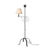 Wrought Iron Star Top Adjustable Floor Lamp with Fabric Shade, 57 in H Main image