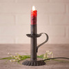 Kettle Black Metal Candlestick 7 inch Primitive Farmhouse Country Table Decor Additional image