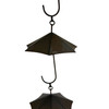 Metal Umbrella Rain Chain Dark Brown 61in Outdoor Gutter Downspout Decor Additional image