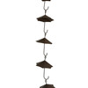 Metal Umbrella Rain Chain Dark Brown 61in Outdoor Gutter Downspout Decor Additional image