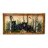 Rustic Bear Family in Woods Intarsia Wood Wall Sculpture 35.5x18 Indoor Main image