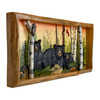 Rustic Bear Family in Woods Intarsia Wood Wall Sculpture 35.5x18 Indoor Additional image