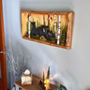 Rustic Bear Family in Woods Intarsia Wood Wall Sculpture 35.5x18 Indoor Lifestyle image 2