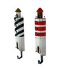 Set of 2 Handcrafted Wood Lighthouse Decorative Wall Hooks Coastal Decor Additional image