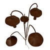 Metal Mushroom Garden Rain Bell Stake Brown 30 Inch Decorative Sculpture Additional image
