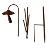 Metal Mushroom Garden Rain Bell Stake Brown 30 Inch Decorative Sculpture Additional image