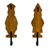 Set of 2 Nautical Sailor Captain Fisherman Wall Hooks, Wood & Metal 14.75 In Additional image