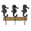 Things2die4 Blue Distressed Seahorse Decorative Wall Hooks Rack, 11 Inch Additional image