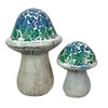 Mosaic Cement Mushroom Garden Statues Distressed Freestanding Decor Main image