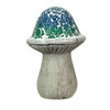 Mosaic Cement Mushroom Statue Blue Green White Garden Figurine 8 In Additional image