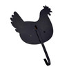 Farm Animal Wall Hooks Set of 3 Wood Metal Farmhouse 7 in Brown Black Additional image