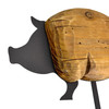 Farm Animal Wall Hooks Set of 3 Wood Metal Farmhouse 7 in Brown Black Additional image