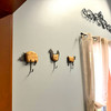 Farm Animal Wall Hooks Set of 3 Wood Metal Farmhouse 7 in Brown Black Lifestyle image 1